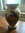 Vase 1950/60 Obstdekor unglasiertes Porzellan