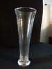 antikes Glas Vase farbloses Abrißglas konische Form