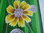 Wandbild Acrylmalerei Rahmen Hinterglas Sonnenblume signiert Passepartout