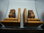 antike Buchstützen Eulen auf Buch um 1920 Holzschnitzerei handbemalt