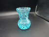 Vase Jugendstil blaues Pressglas klein Höhe 7,5cm