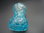 Vase Jugendstil blaues Pressglas klein Höhe 7,5cm