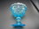 Fußschale blaues Pressglas Jugendstil um 1900 Konfekt